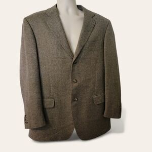 Wool Cashmere Blend Business Jacket Men Size 42R Blazer - Italian T30